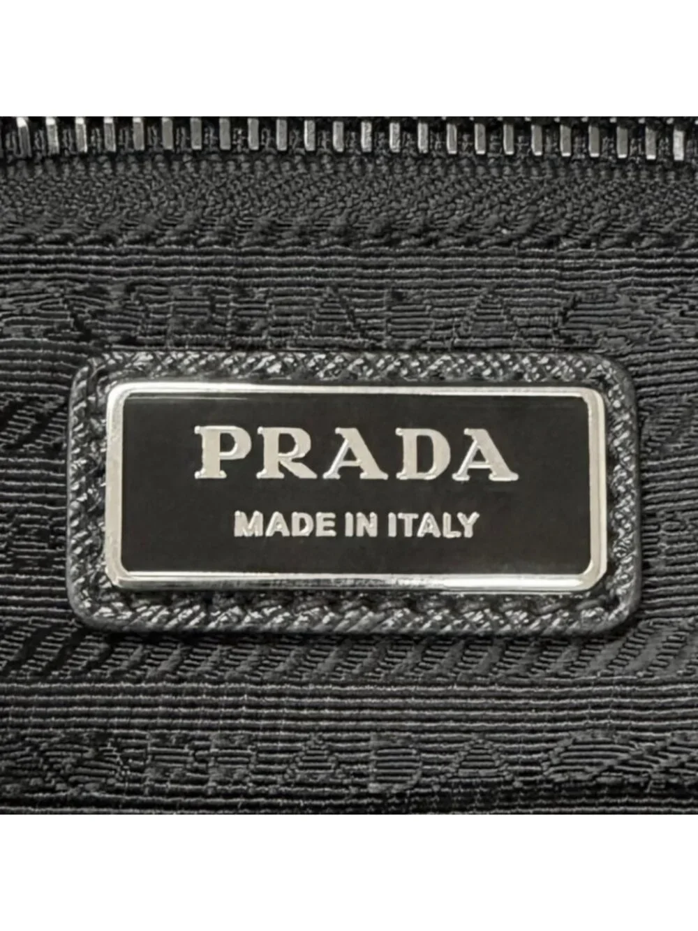 Prada Triangle Logo Re-Nylon Saffiano Leather Backpack with Day Pack Black
